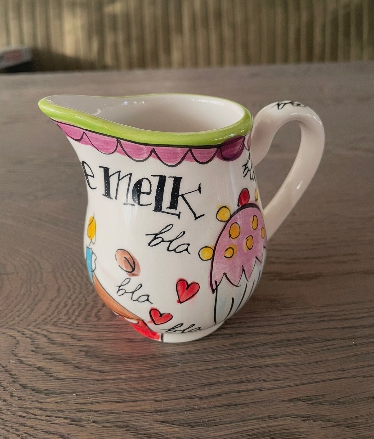 Blond Amsterdam melkkan met 'scheutje melk' opdruk, Kan, Overige merken, Keramiek, Ophalen of Verzenden