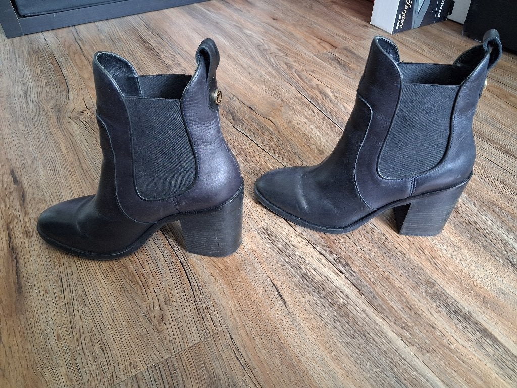 enkellaarsjes Tommy Hilfiger maat 40, Zwart, Lage of Enkellaarzen, Ophalen of Verzenden, Gedragen
