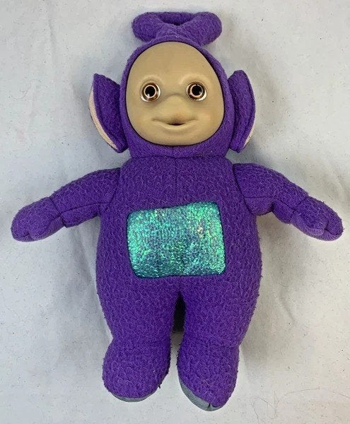 Teletubbies Tinky Winky Vintage Pluche Knuffel paars 30cm, Overige merken, Overige typen, Zo goed als nieuw, Noidea@gmail.com