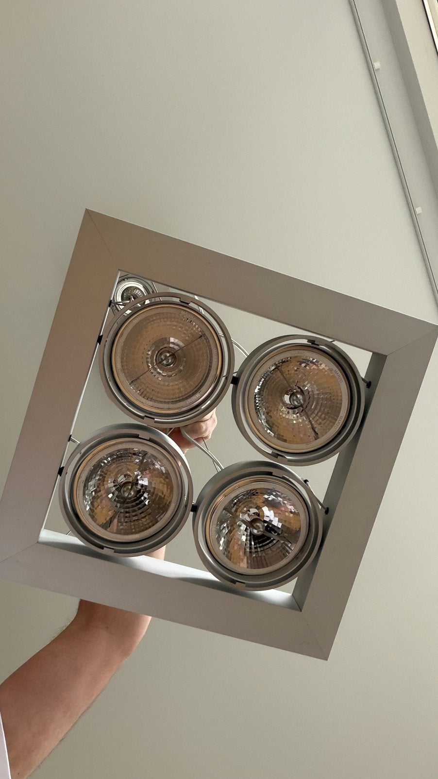 Deltalight Random hanglamp met 4 halogeen spots, Huis en Inrichting, Ophalen, Gebruikt, Overige merken, Dimbaar