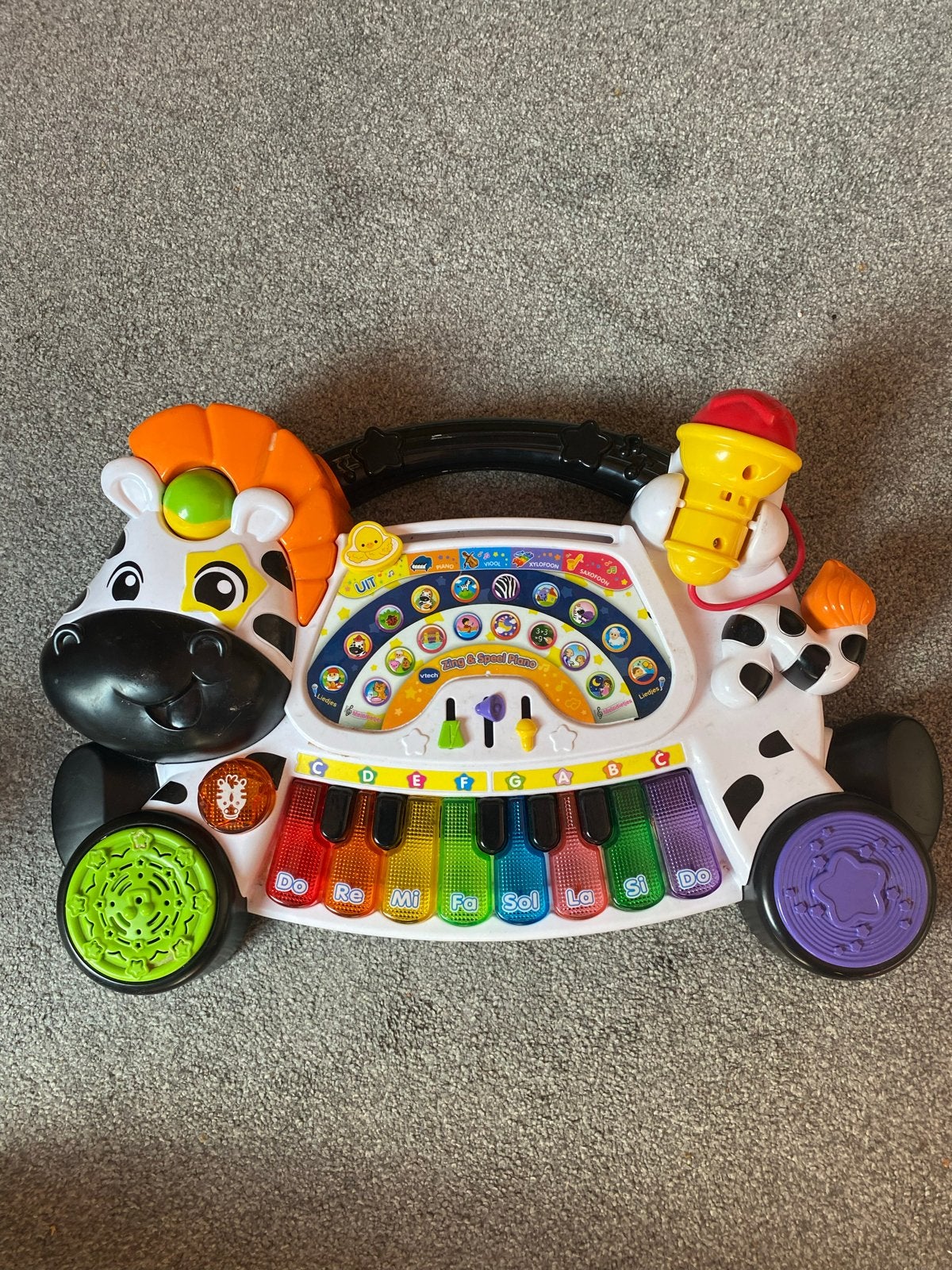 VTech Zebra Piano met Geluid en Licht, Ophalen, Gebruikt, Overige typen, Met licht