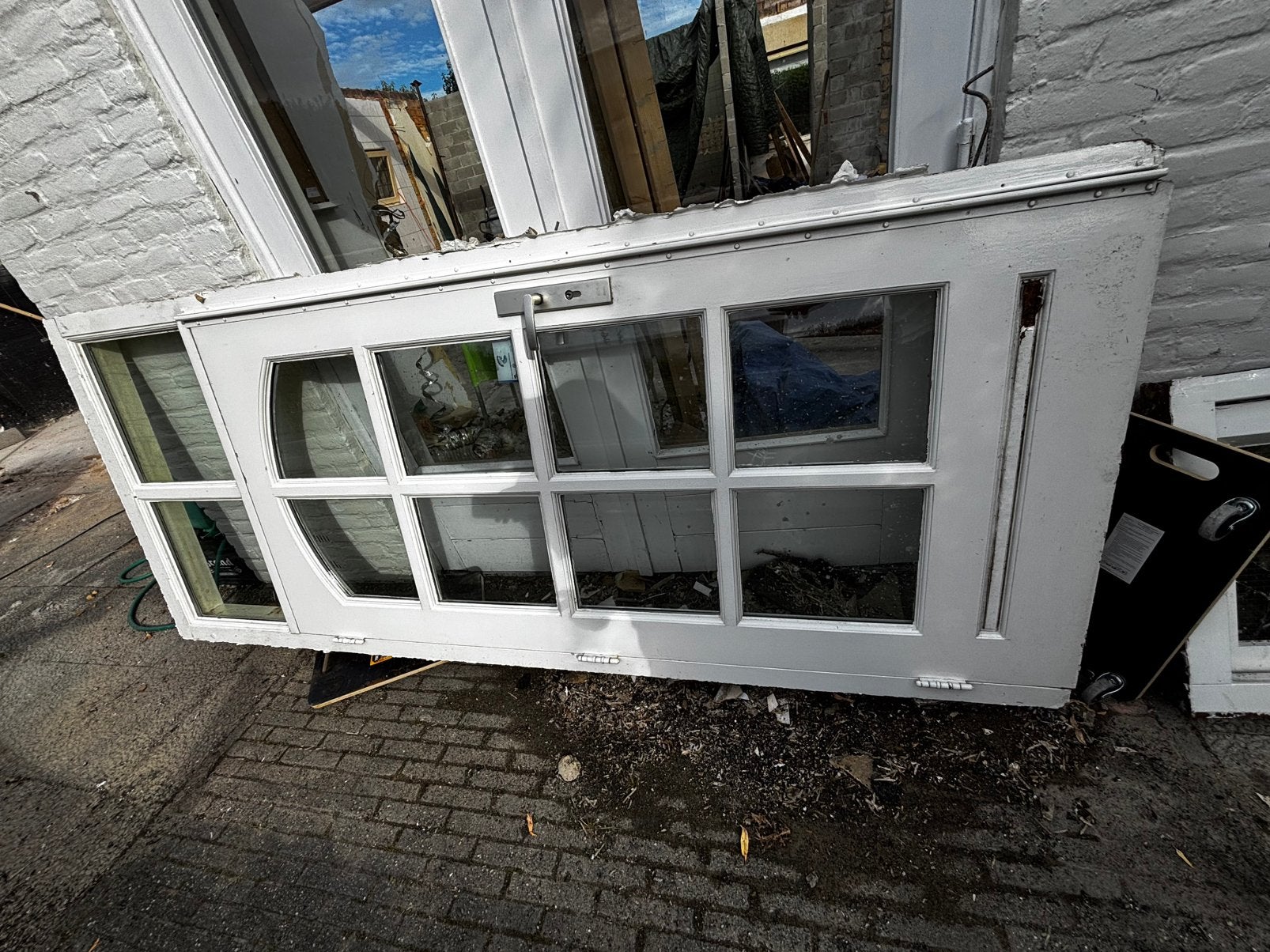 Houten buitendeur en kozijn, Doe-het-zelf en Verbouw, Kozijnen en Schuifpuien, Deurkozijn, Zo goed als nieuw, Hout, Ophalen