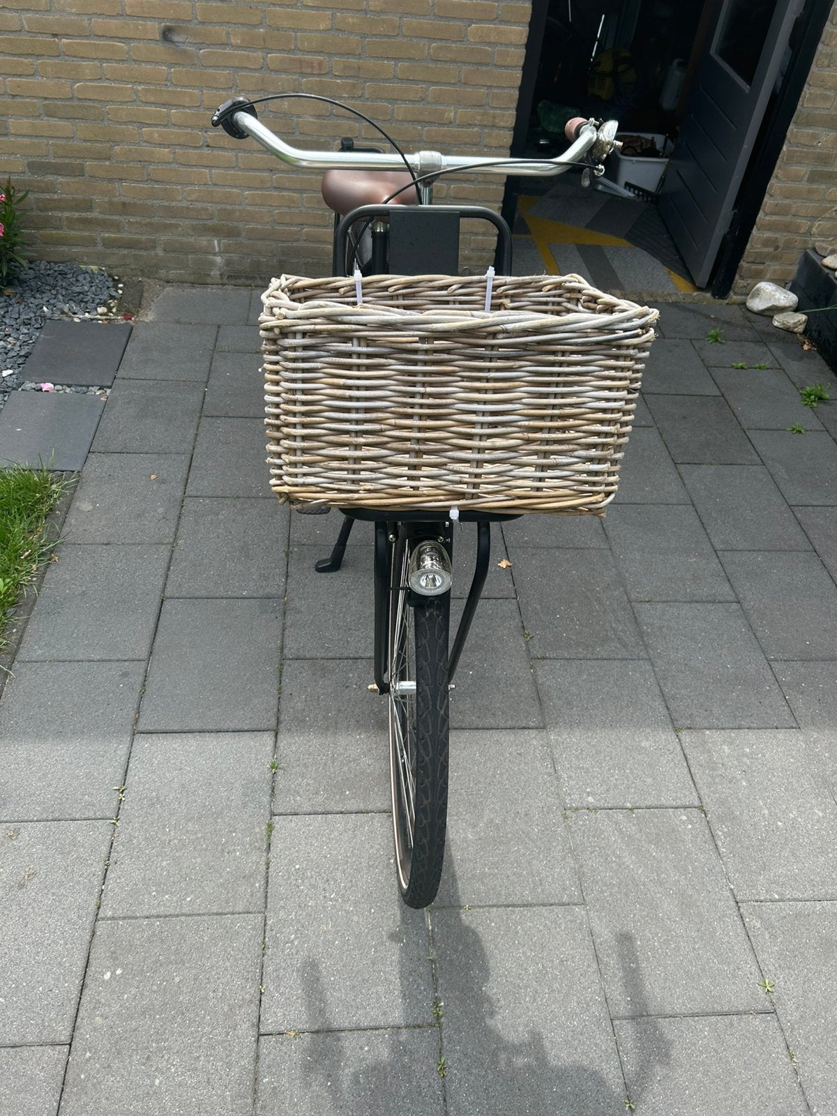Popal fiets omafiets, Fietsen en Brommers, Fietsaccessoires | Fietsmanden, Ophalen, Zo goed als nieuw, Fietsmand, Stuurbevestiging
