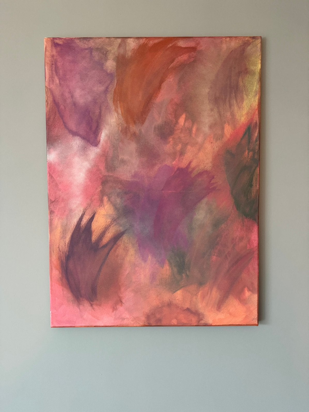 Origineel abstract schilderij – “Floral Echoes” – uniek werk, Ophalen