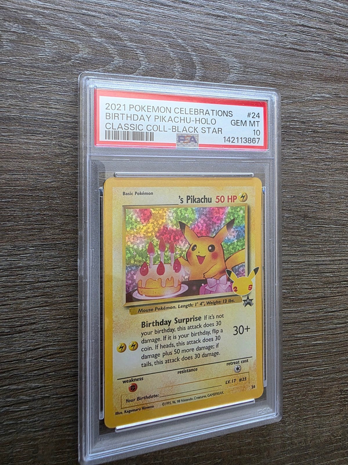 PSA 10 Birthday Pikachu Holo 2021 Celebrations, Hobby en Vrije tijd, Verzamelkaartspellen | Pokémon, Ophalen of Verzenden, Nieuw