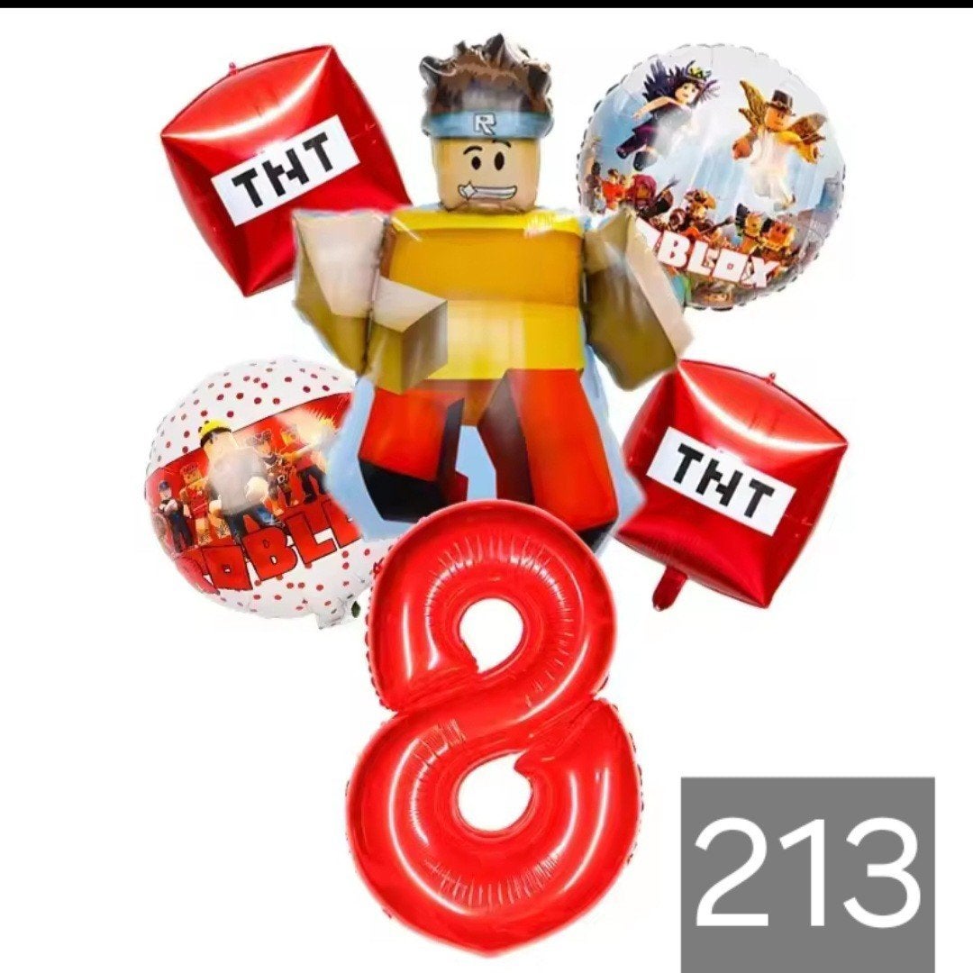 Roblox Verjaardag Ballonnen Set - Nieuw, Ophalen, Nieuw, Feestartikel, Verjaardag