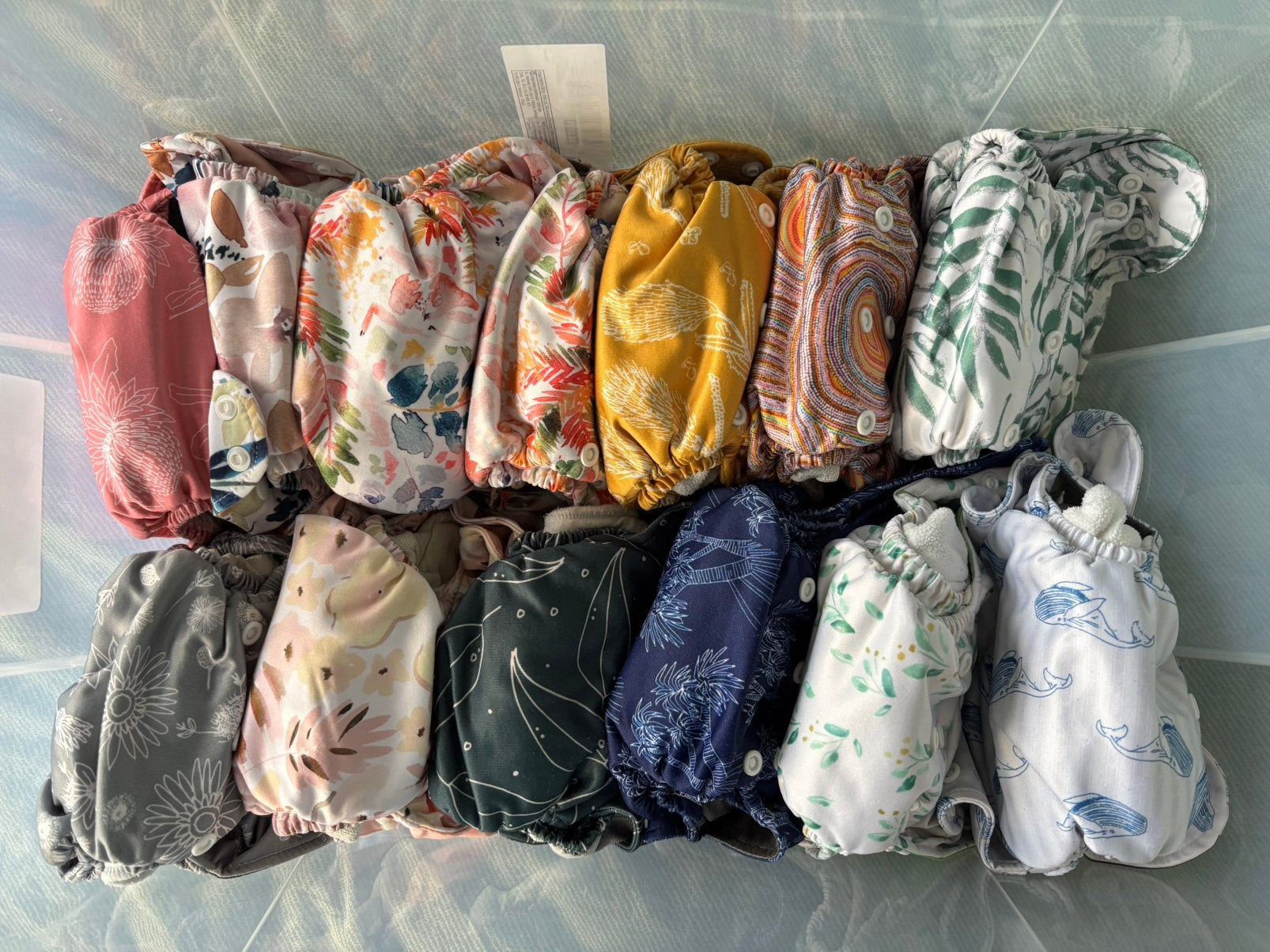 Wasbare luiers pakket Bare and Boho, Ophalen of Verzenden, Gebruikt, One size