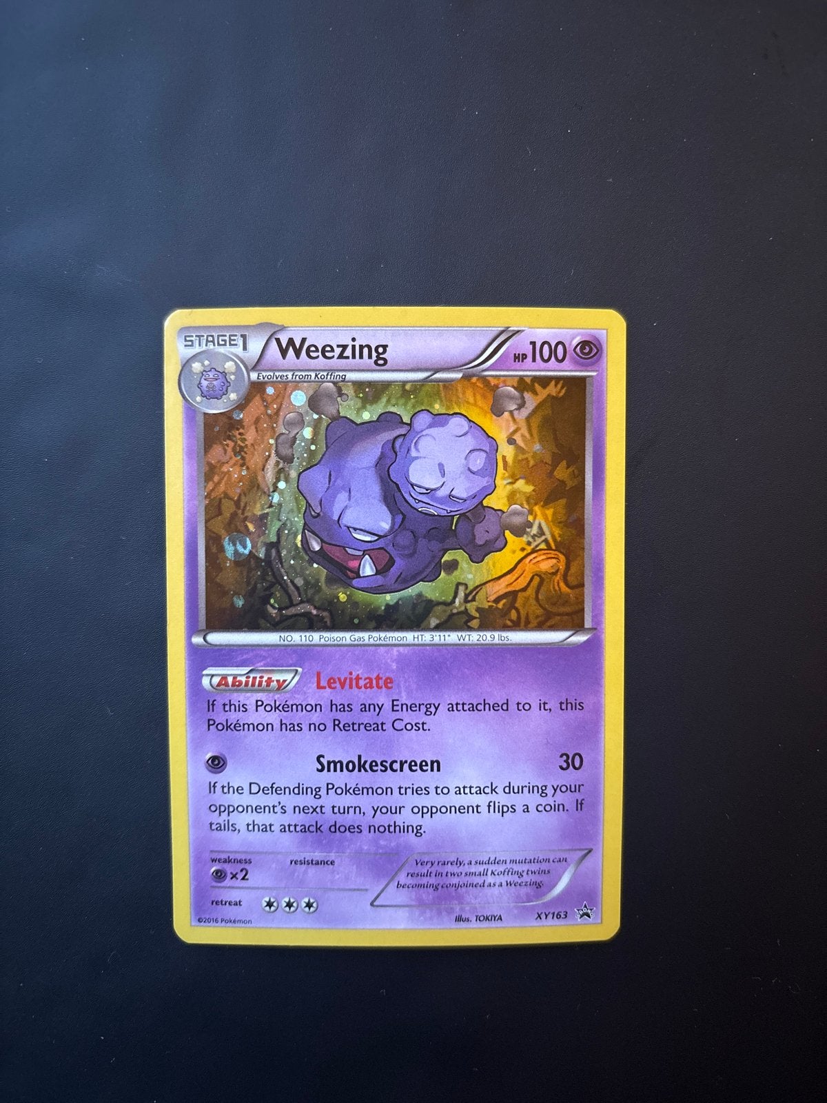 Weezing Pokémon kaart XY163 - Zeldzaam en in goede staat, Ophalen of Verzenden, Zo goed als nieuw, Losse kaart