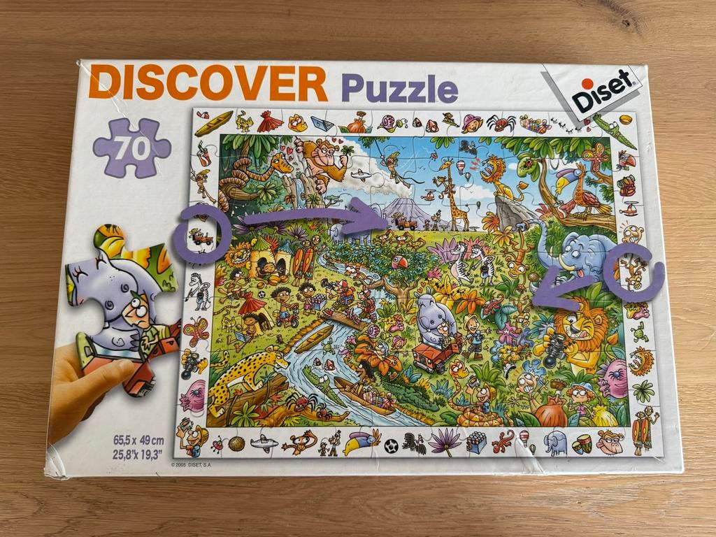 Discover puzzel 70 stukjes, Ophalen of Verzenden, Meer dan 50 stukjes, Zo goed als nieuw, 4 tot 6 jaar