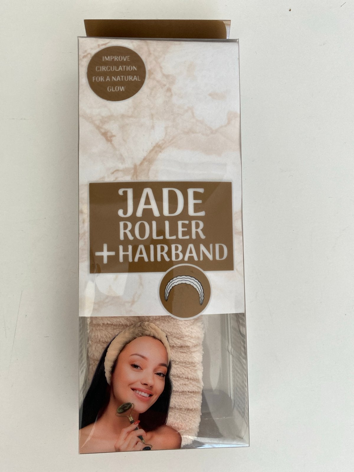 Jade Roller + Haarband Set - Voor een Stralende Huid, Ophalen, Nieuw, Gehele gezicht, Verzorging