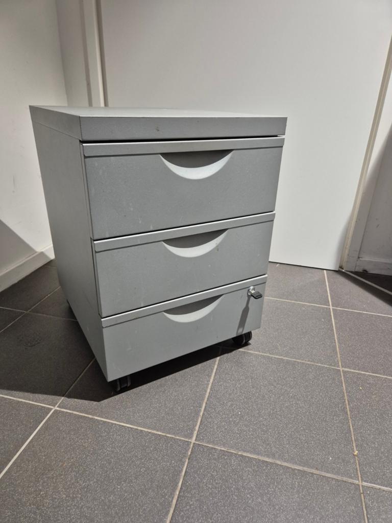 Metalen ladeblok ladenkast op wielen 3 laden afsluitbaar, Huis en Inrichting, Kasten | Ladekasten, Ophalen, Onbekend, Onbekend