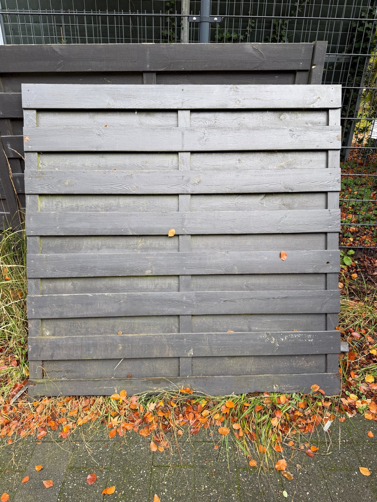 Zwarte gebeitste schuttingdelen 180x180 cm (20 stuks), Tuin en Terras, Ophalen, 6 meter of meer, Hout, 1 tot 2 meter