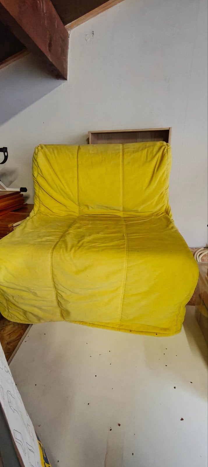 SLAAPBANK DIT WEEKEND GRATIS IKEA Lycksele Lövås, Ophalen, Gebruikt, Eenpersoons, Geel