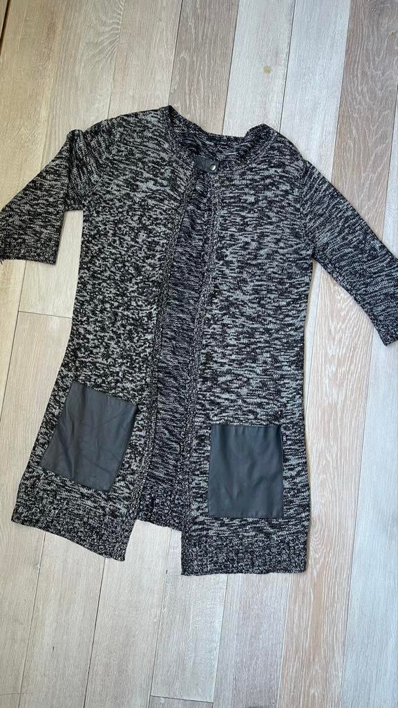 DIDI Lang Vest Maat S - Gemêleerd Zwart/Wit, Kleding | Dames, Ophalen of Verzenden, Gedragen, Maat 36 (S), Zwart