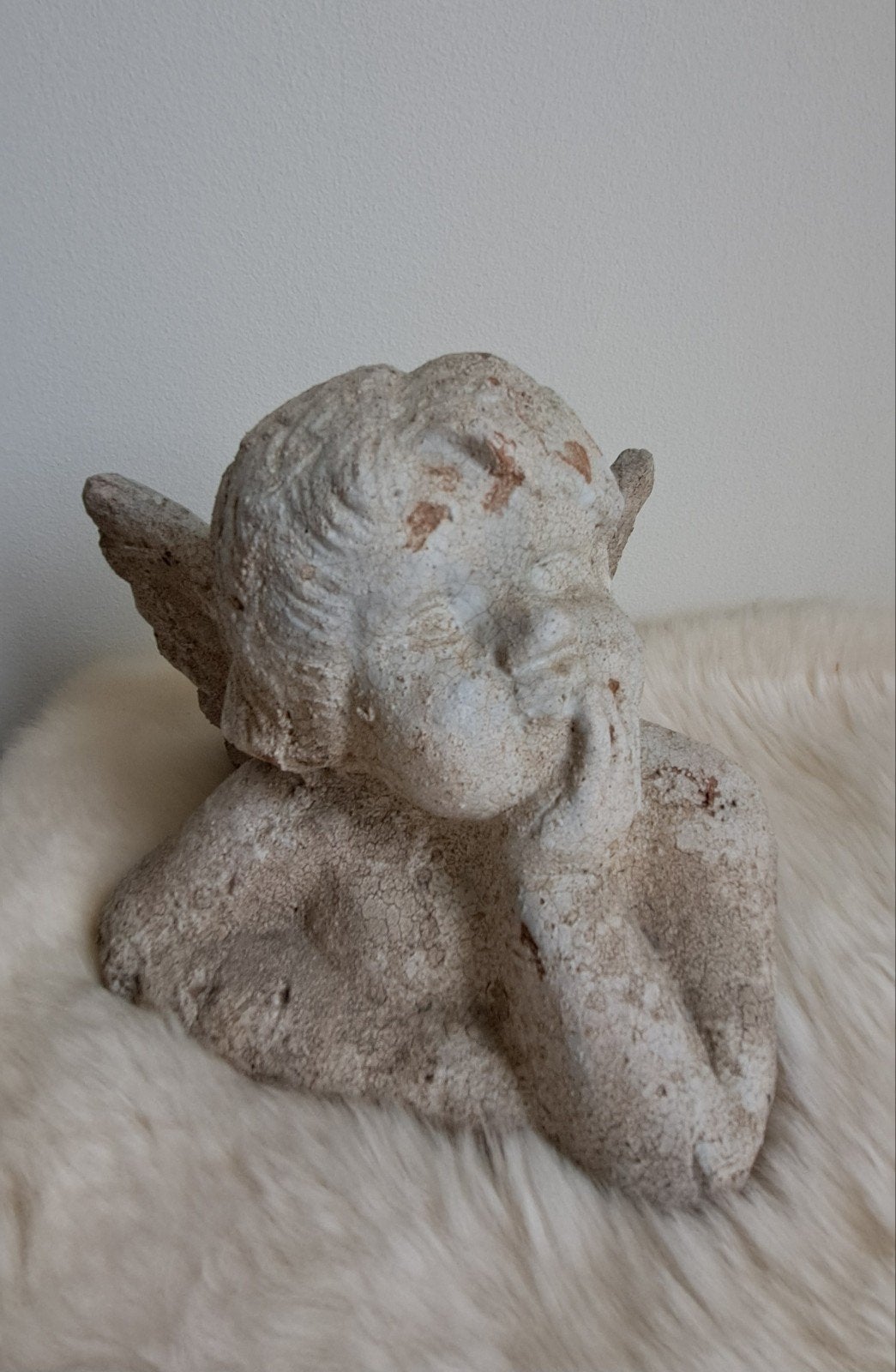 Betonnen Engel - ca. 20 cm hoog, 22 cm breed, Weerbestendig, Ophalen of Verzenden, 20 - 50 cm, Steen of Keramiek