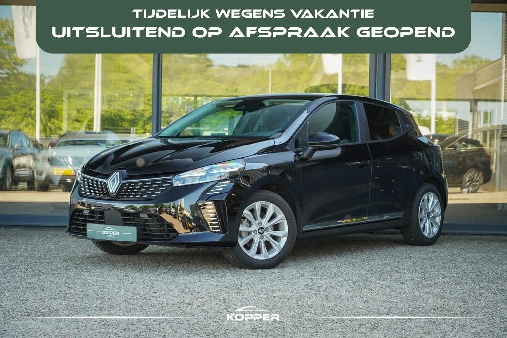 Renault Clio 1.6 E-Tech Full Hybrid 145 evolution / Pack Loo, Auto's, Renault, Stof, Gebruikt, Euro 6, Zwart