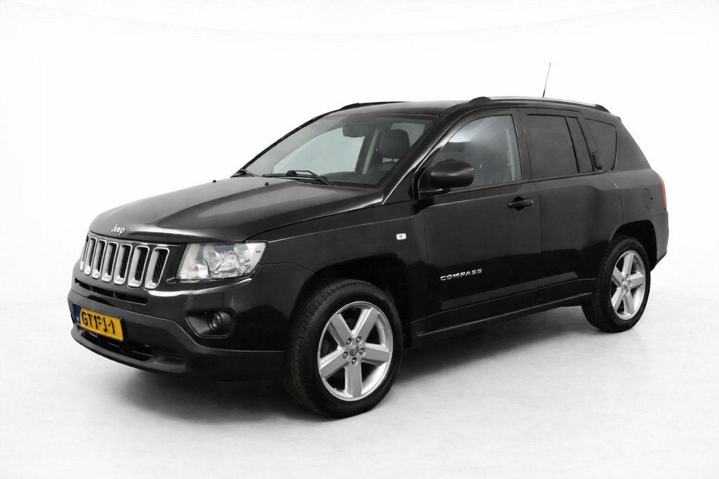 Jeep Compass 2.0 Limited Airco Cruise Leder Stoelverw Trekhk, 450 kg, Gebruikt, Zwart, Stoelverwarming