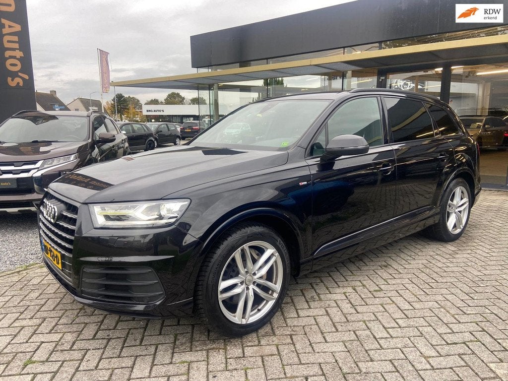 Audi Q7 3.0 TDI quattro Pro Line 2x S-Line + 7p|EXPORT!, Auto's, Audi, Automaat, Gebruikt, 7 stoelen, Zwart