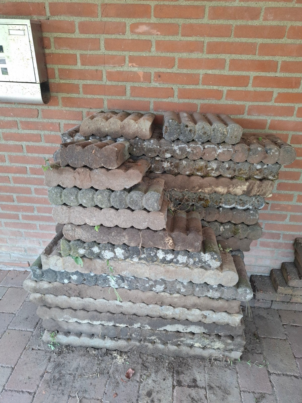 Gratis palissade betonbanden, Ophalen, Gebruikt, Beton, 100 tot 200 cm