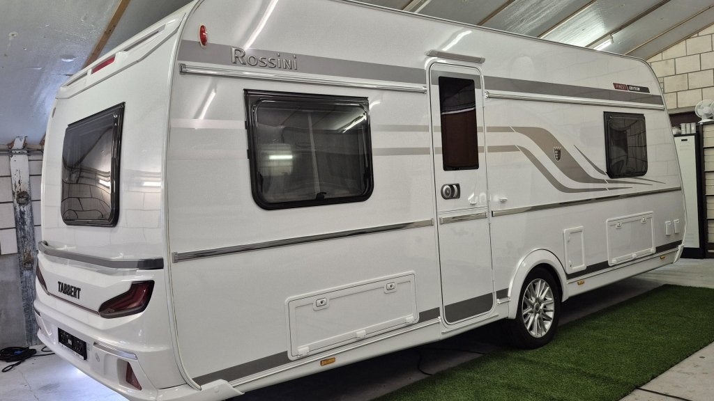 Tabbert Rossini 540 E enkele bedden, mover, airco, Caravans en Kamperen, Ringverwarming, Tabbert, Bedrijf, 5 tot 6 meter
