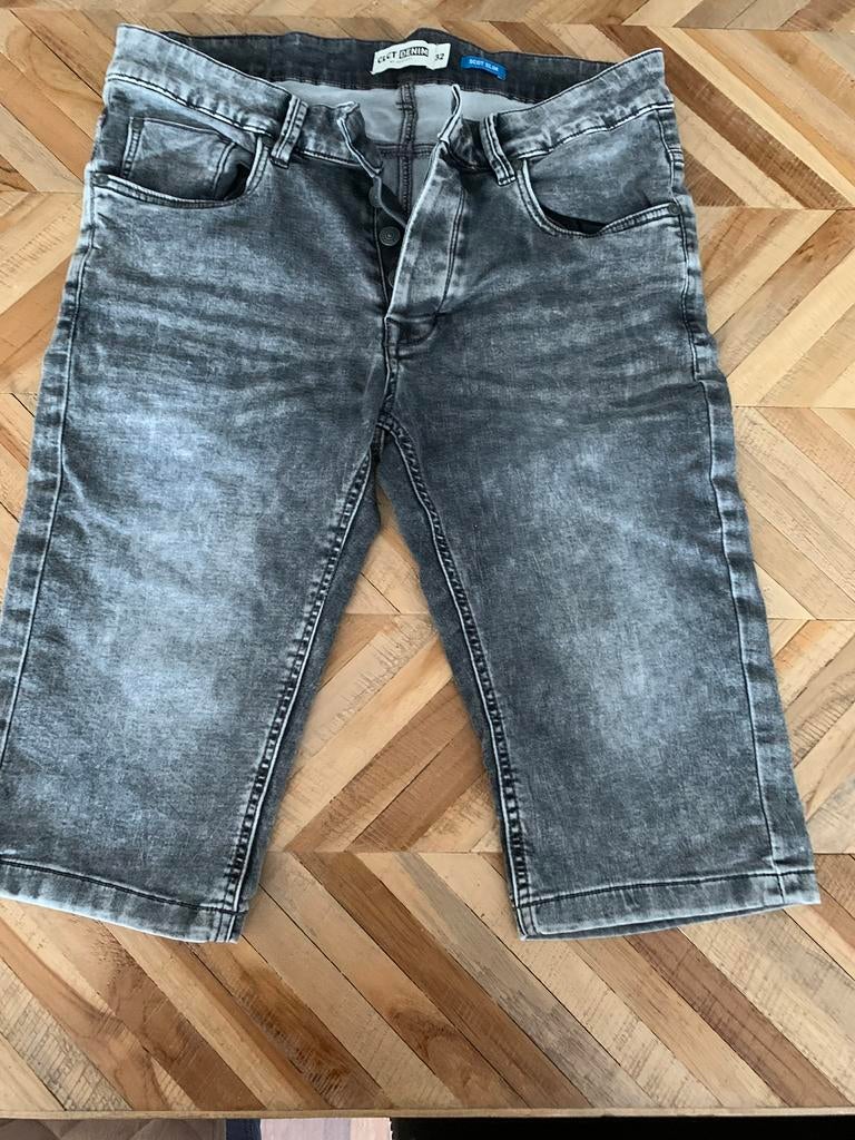 Korte jeans zwart/grijs SLIM fit CoolCat maat 32 nieuwstaat, Kleding | Heren, Ophalen of Verzenden, Zo goed als nieuw, Zwart