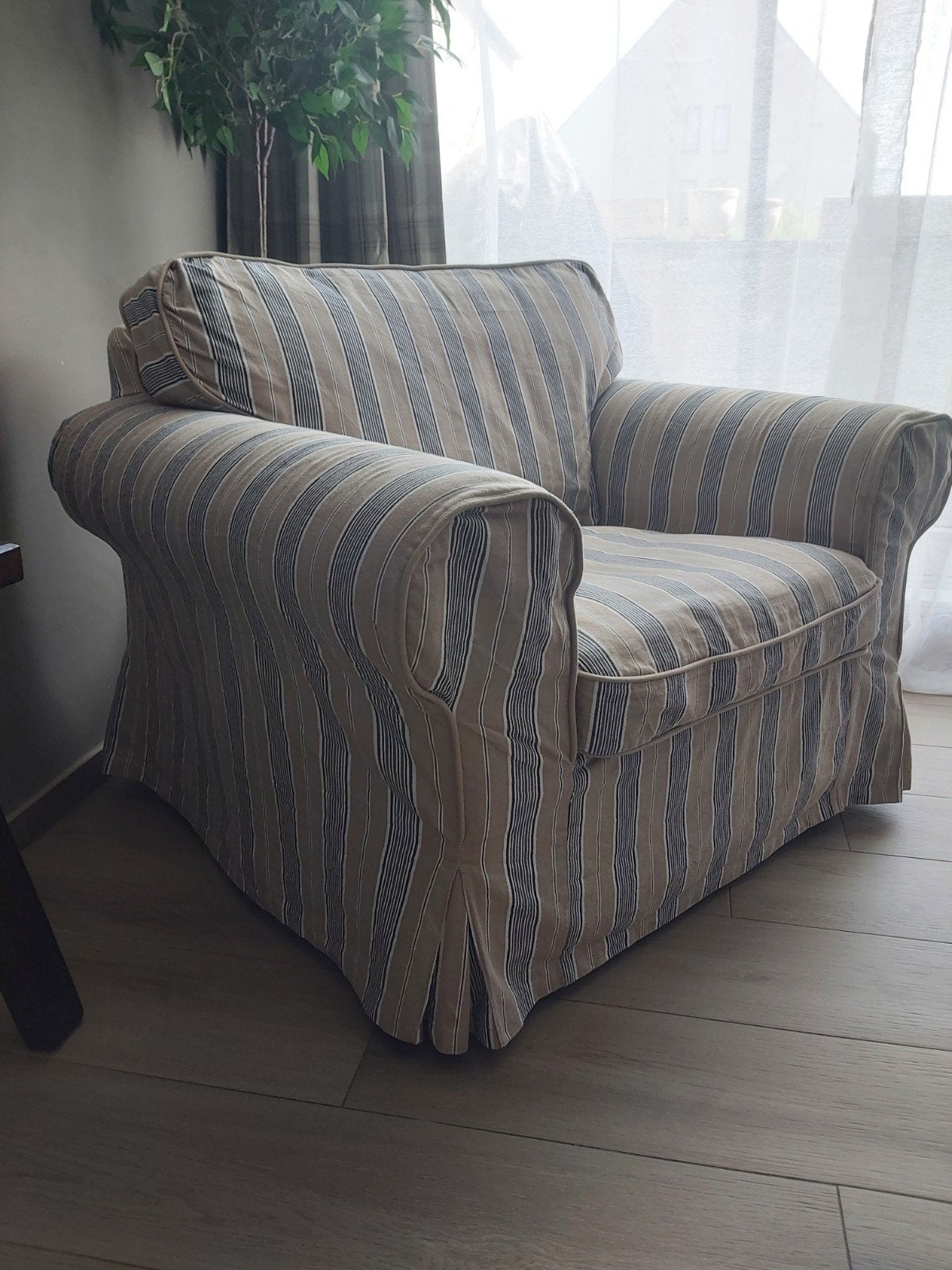 Ektorp fauteuil 2 hoezen, Ophalen, Eenpersoons, 75 tot 100 cm, Zo goed als nieuw