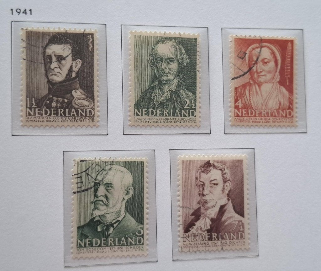 NVPH 392 - 396 Zomerzegels, Ophalen of Verzenden, Na 1940, Gestempeld