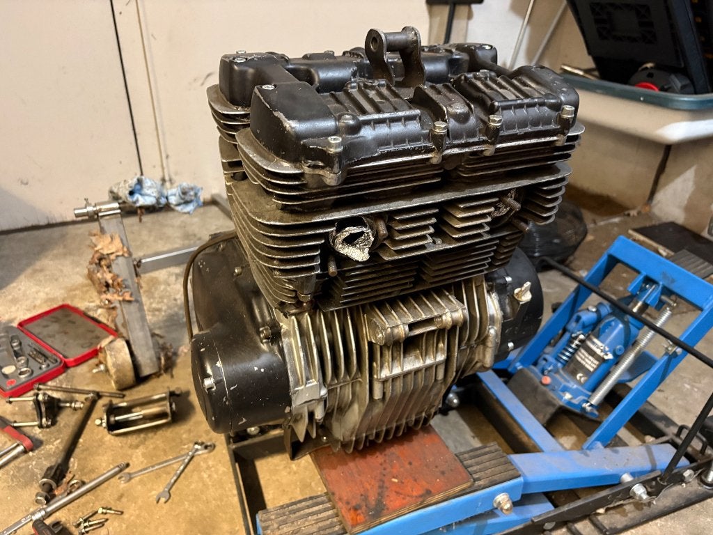 XS500 motorblok, Ophalen, Gebruikt