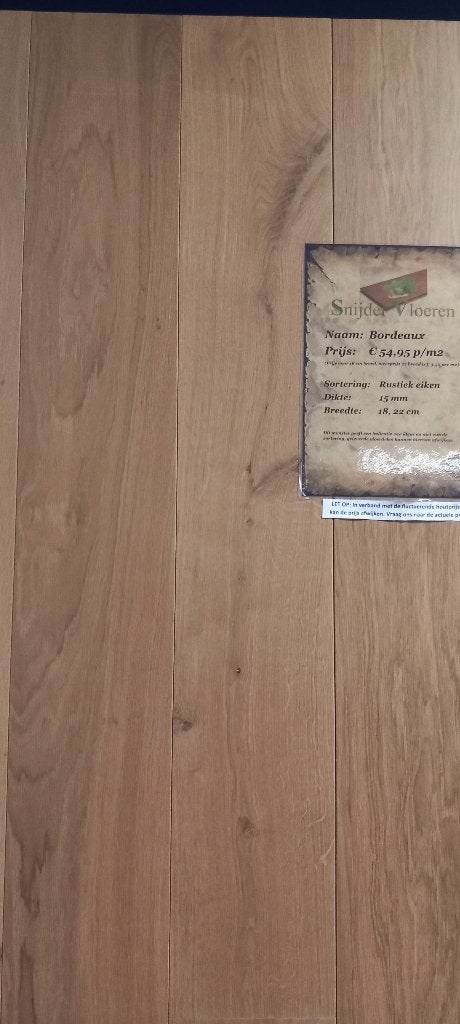 Rustieke eiken vloerplanken ca 5 m2, Ophalen, Minder dan 25 mm, Eiken, Nieuw