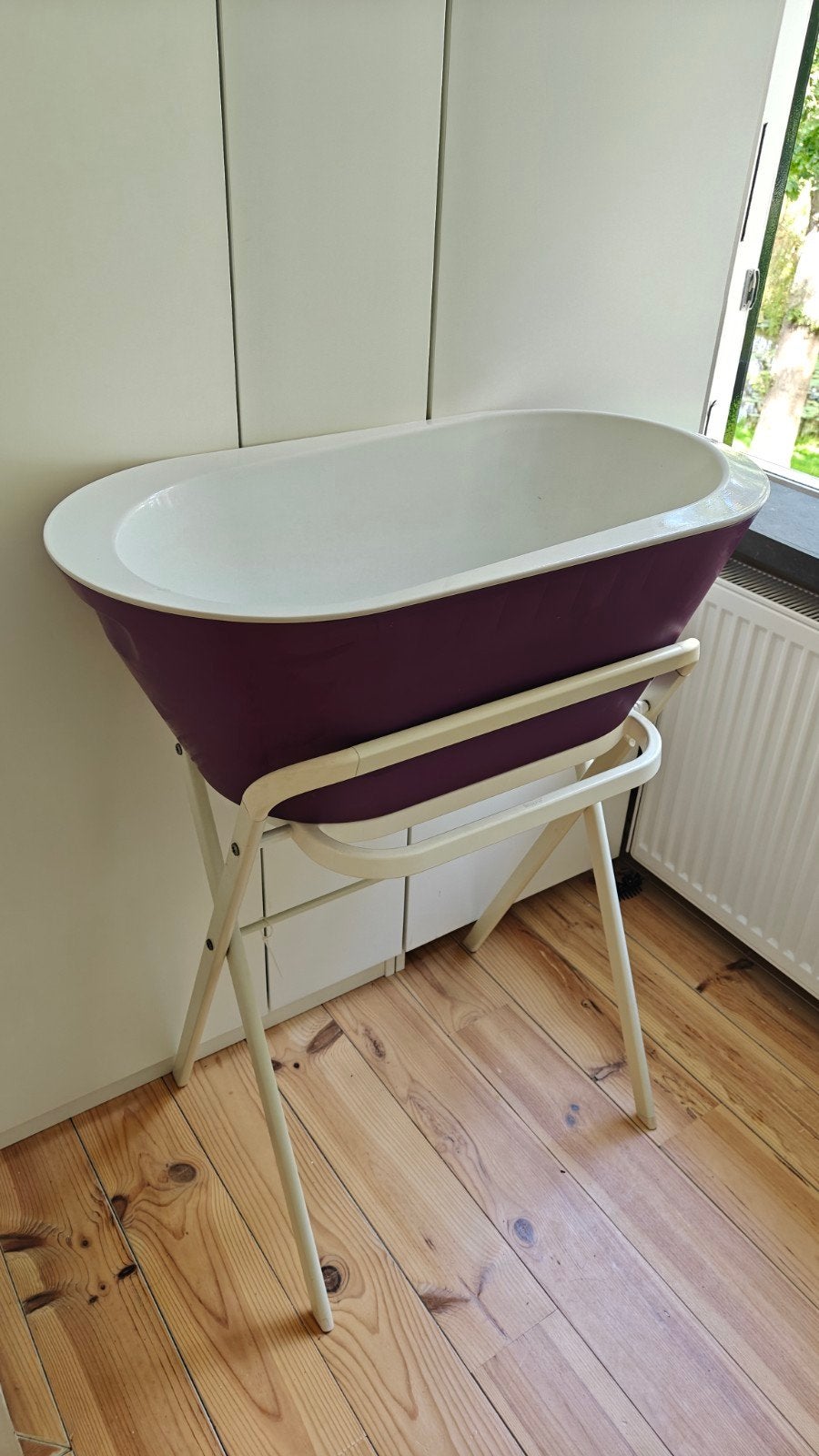 Hoppop baby badje paars, Gebruikt, Badje, Standaard, Ophalen