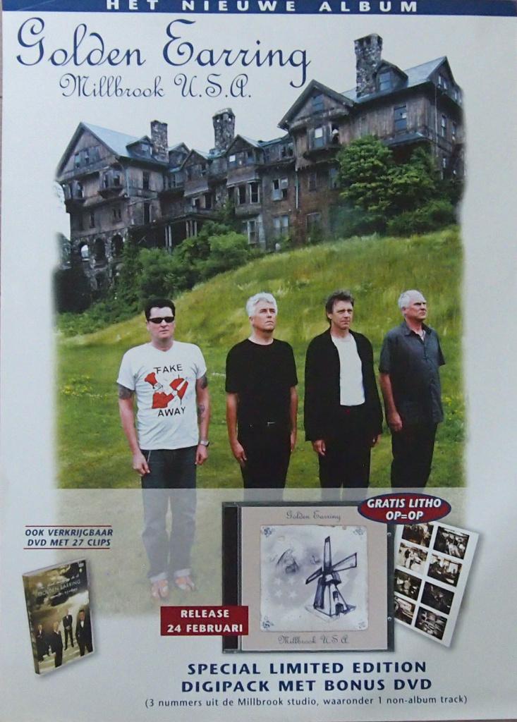 Golden Earring 2003 Poster Millbrook U.S.A. 70x50 cm, Verzenden, Zo goed als nieuw, Poster, Artwork of Schilderij