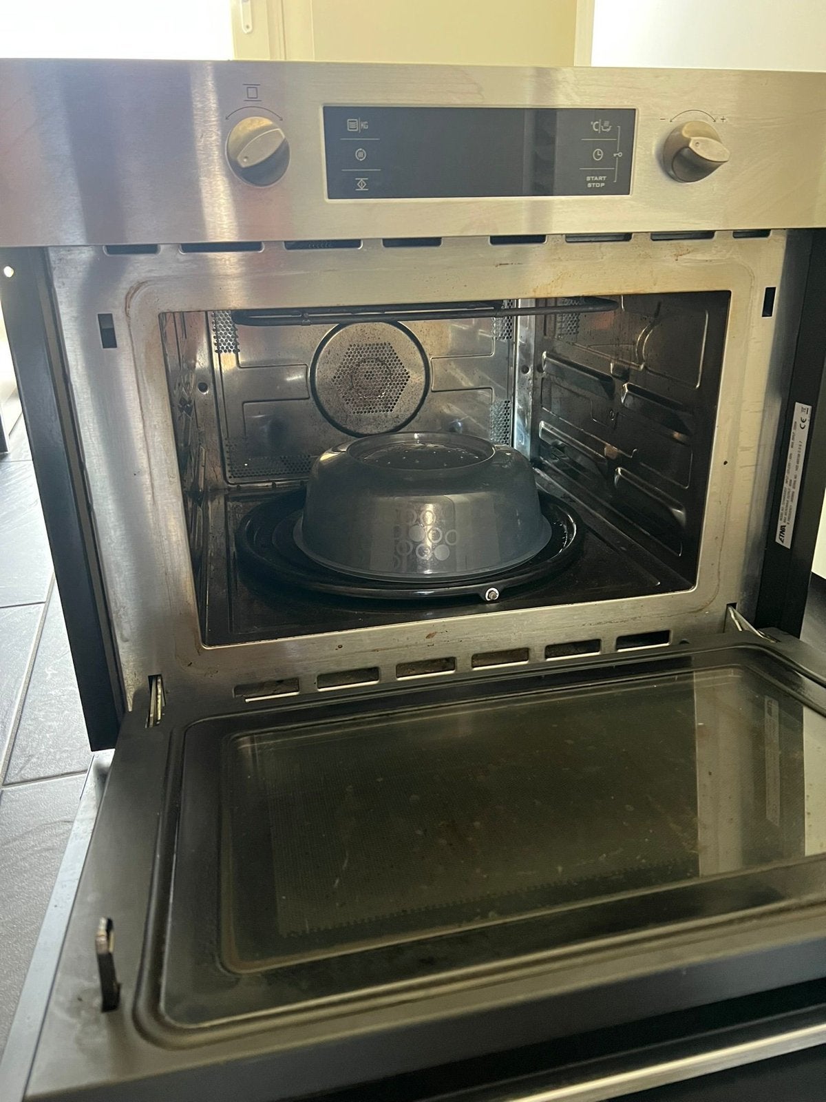 Etna Inbouw Combimagnetron - Zilver/Zwart, Witgoed en Apparatuur, Magnetrons, Combimagnetron, Gebruikt, 60 cm of meer, Grill
