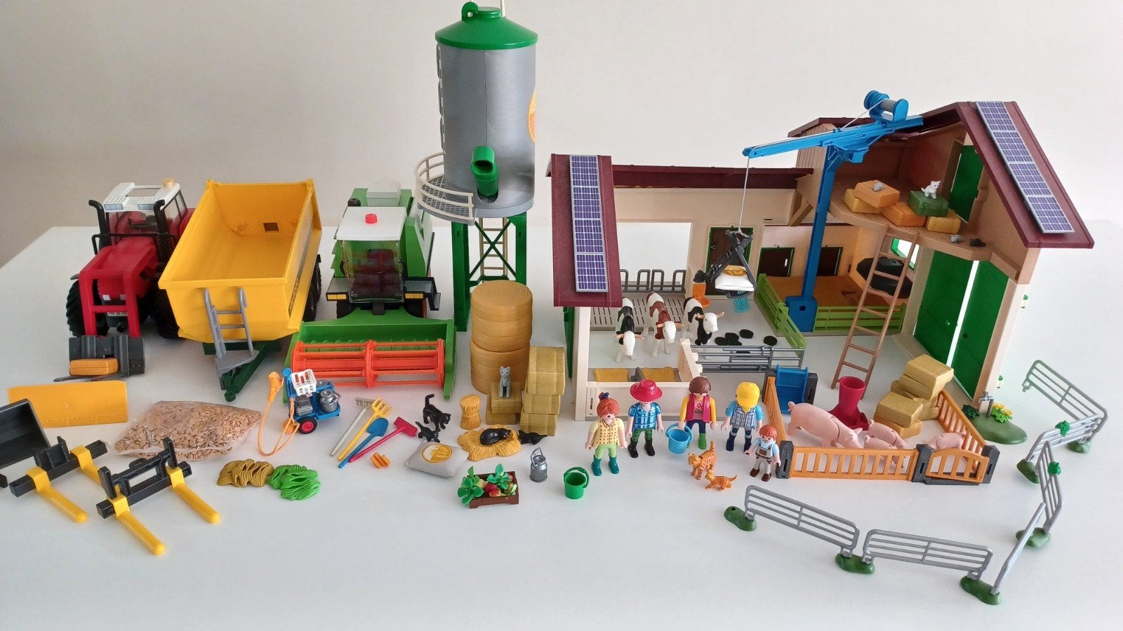Playmobil Boerderij Tractor Maaidorser Graansilo Grote Set, Ophalen of Verzenden, Zo goed als nieuw