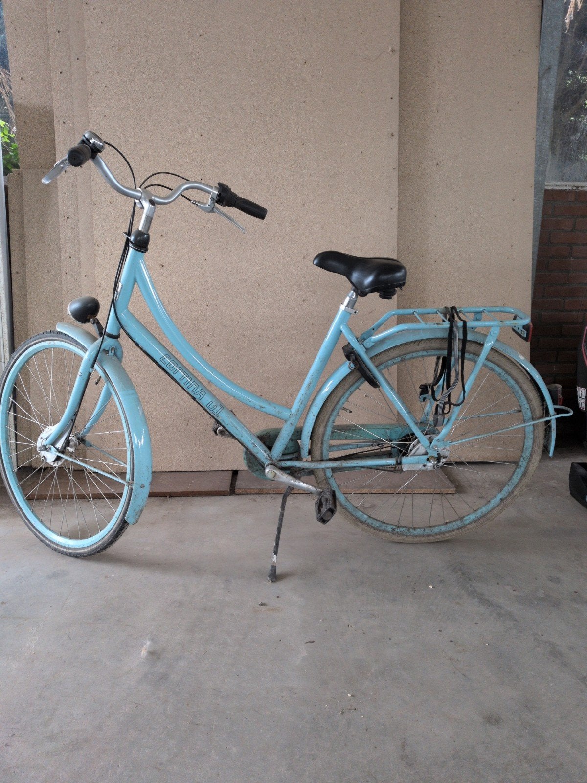 Cortina opknapfiets - Lichtblauwe damesfiets, Gebruikt, Versnellingen, 50 tot 53 cm, Trommelrem
