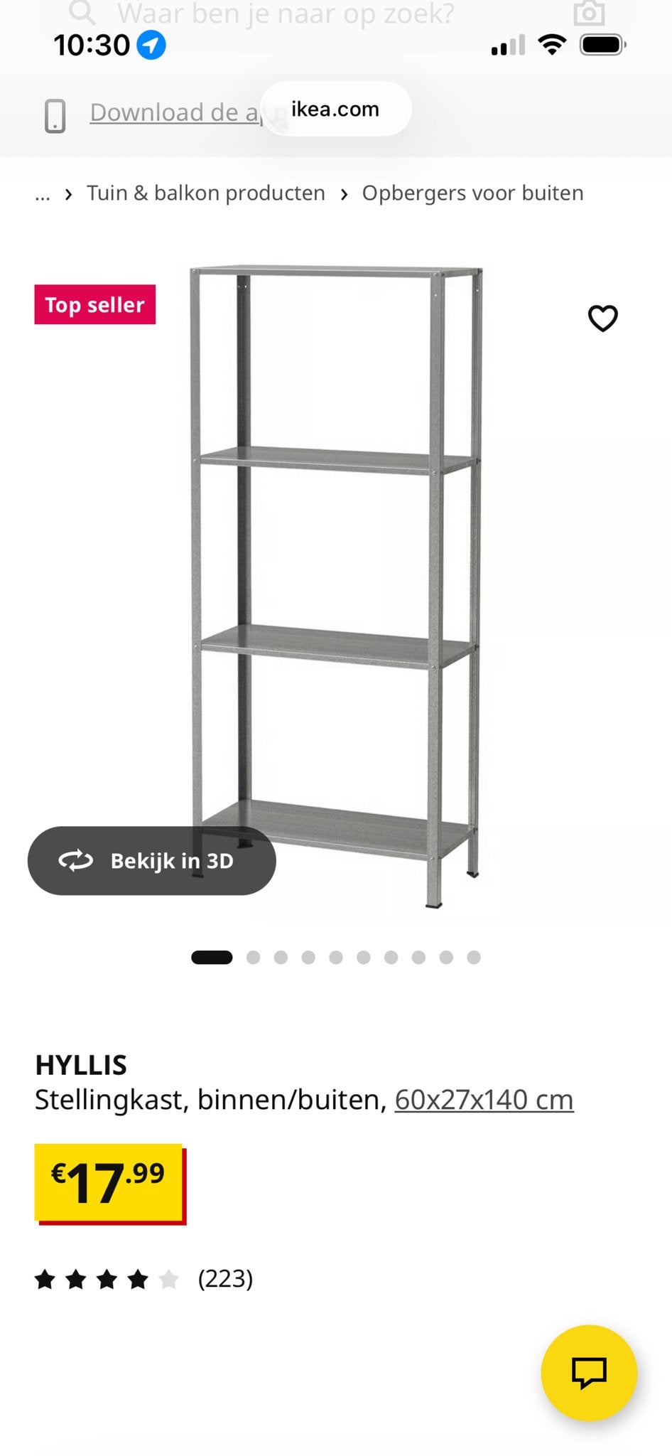 IKEA HYLLIS Stellingkast (1), Ophalen, Gebruikt