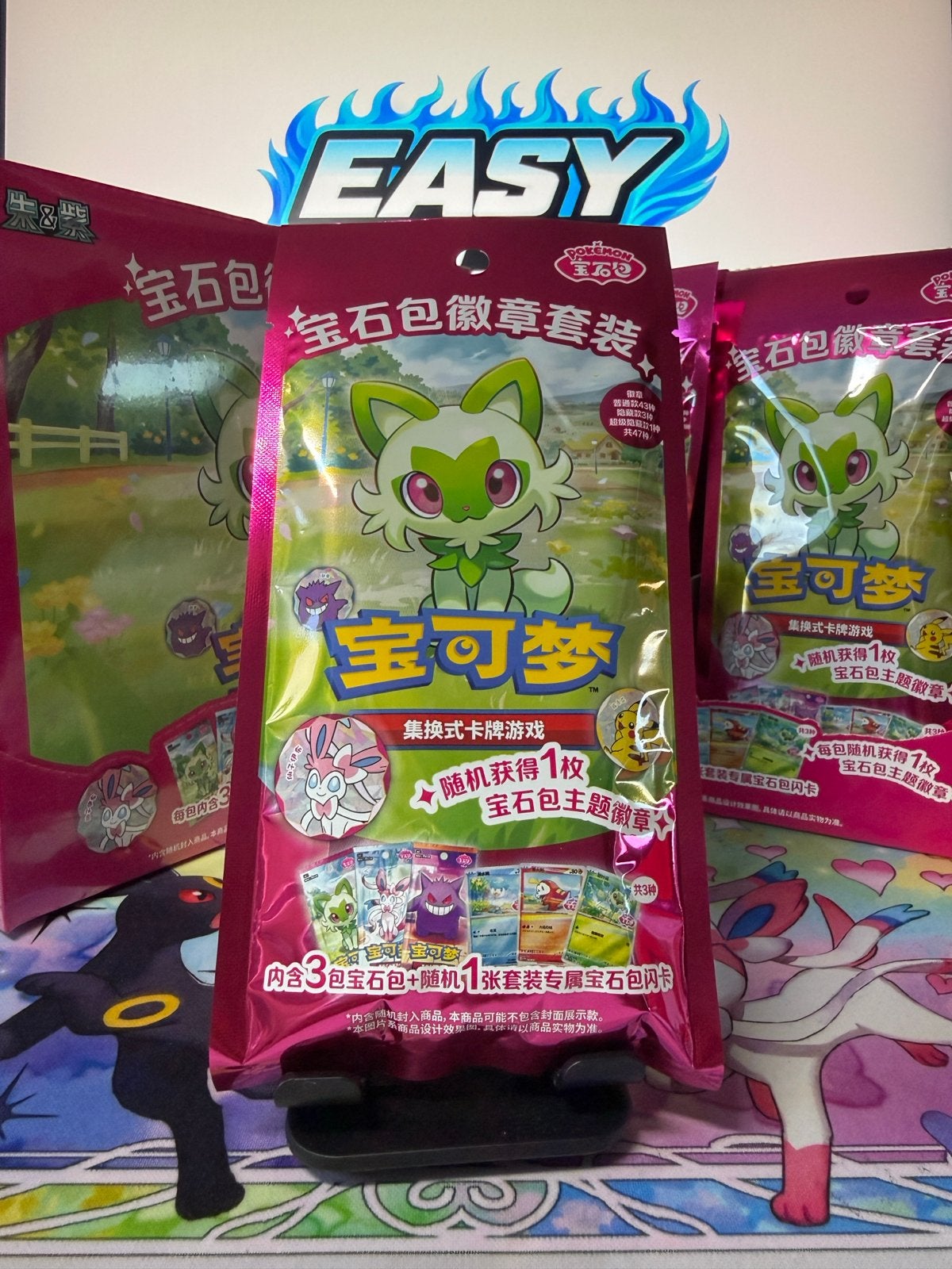 Pokemon Gem Pack Badge Set CN (blister 3-pack), Ophalen of Verzenden, Nieuw, Overige typen