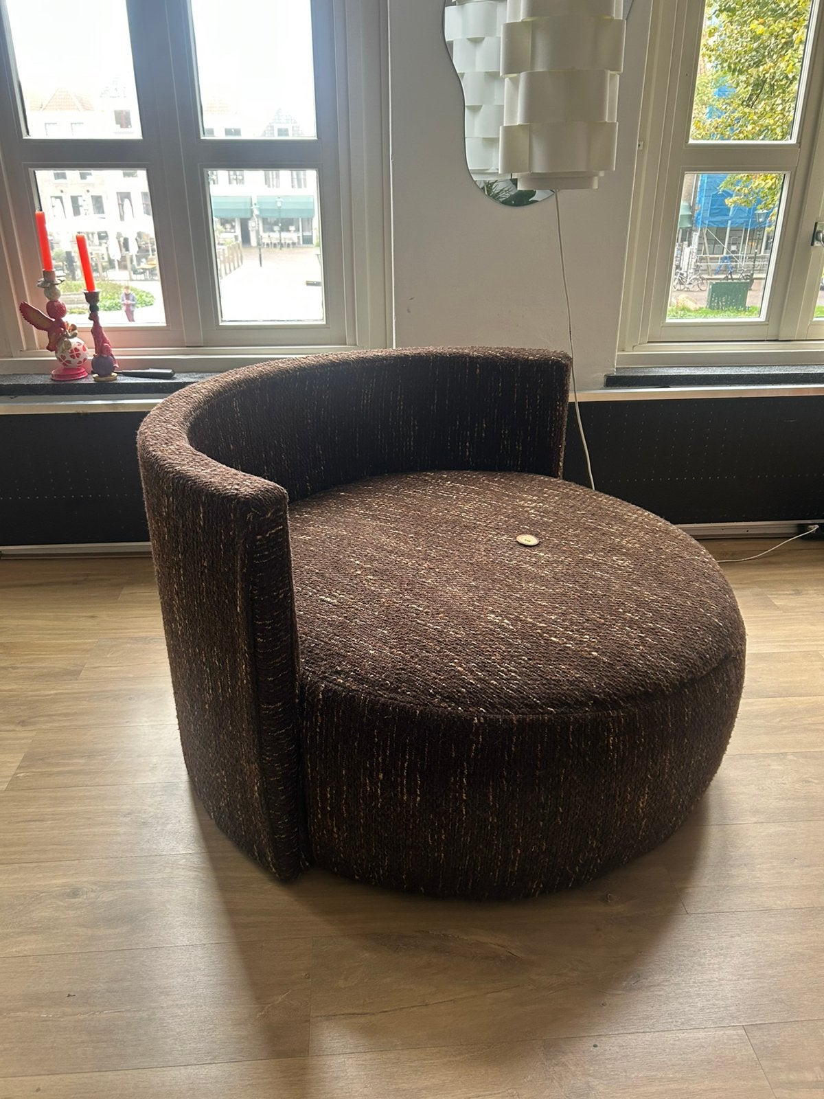 Heerlijke ronde fauteuil om in weg te kruipen, Ophalen, Gebruikt, 100 tot 125 cm, 100 tot 125 cm