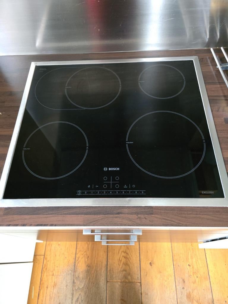 Bosch inductiekookplaat PIB645F17M – Schott Ceran – 4 zones, Ophalen, Inbouw, Inductie, 4 kookzones