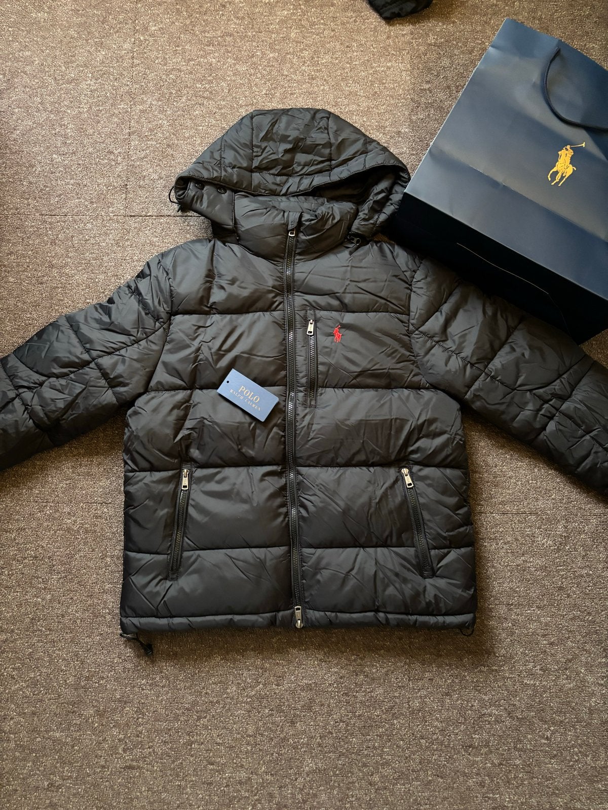 Polo Ralph Lauren Puffer Jacket Zwart Maat M, Verzenden, Nieuw, Maat 48/50 (M), Zwart