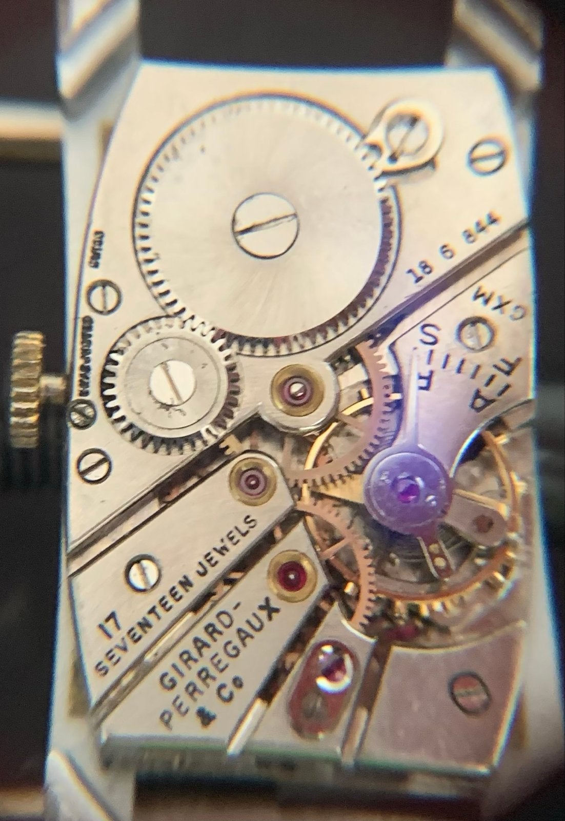 Lopend Girard Perregaux uurwerk met wijzerplaat en wijzers, Ophalen of Verzenden