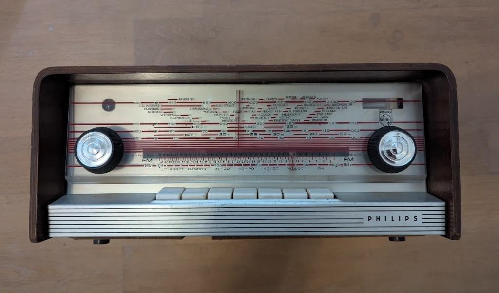 Philips a5x83a – vintage buizenradio / tuner (1958), Audio, Tv en Foto, Radio's, Ophalen