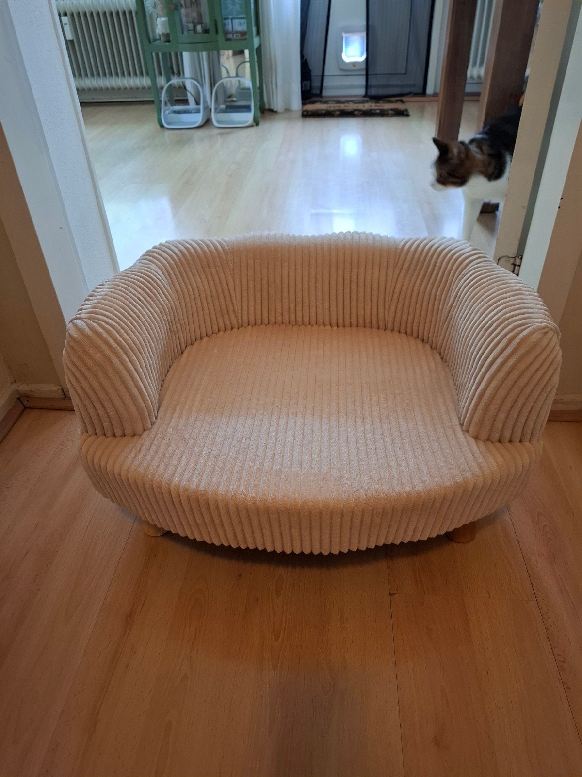 Sofa voor katten en kleine  honden, beige rib stof, Ophalen, Minder dan 75 cm, Nieuw, Minder dan 150 cm