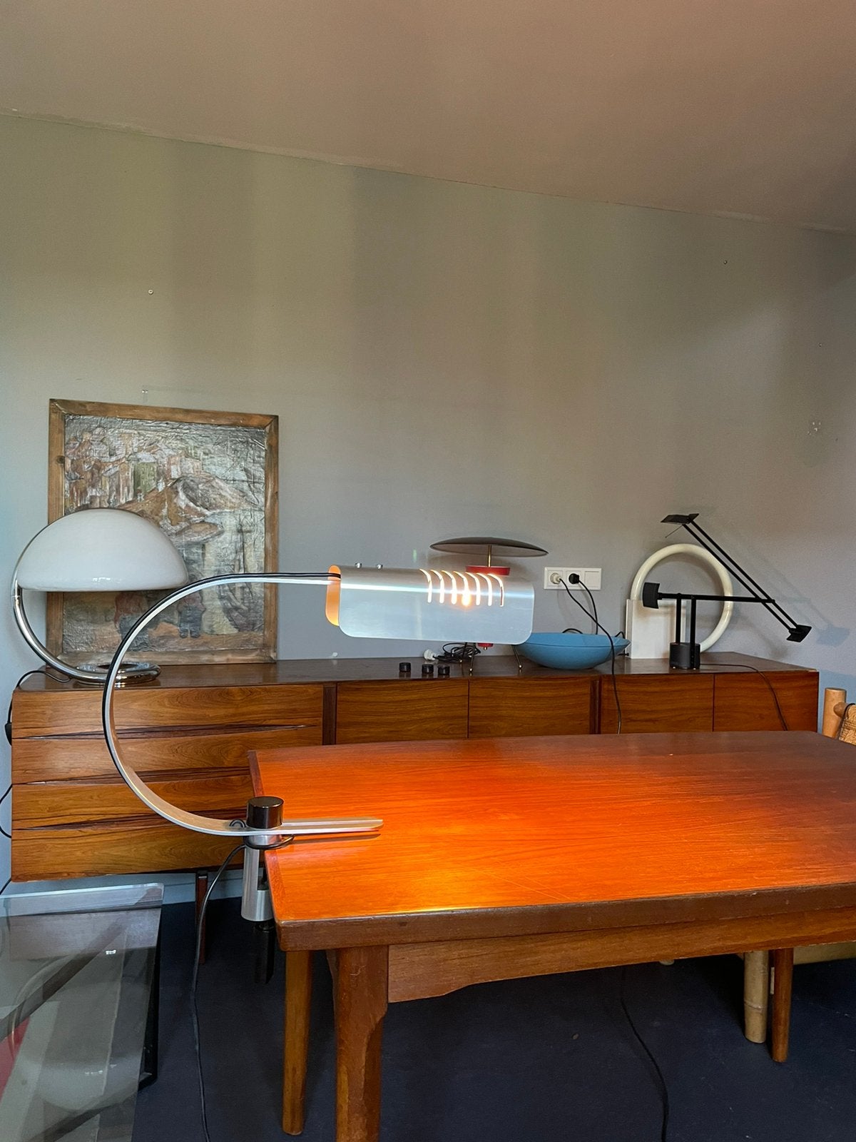 Paolo Caliari vintage design tafellamp bureaulamp Italiaans, Huis en Inrichting, Ophalen, Gebruikt, Design