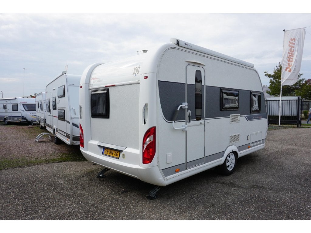 Hobby De Luxe Edition 440 SF incl.Tent, mover, luifel, Hobby, Dwarsbed, Bedrijf, Treinzit