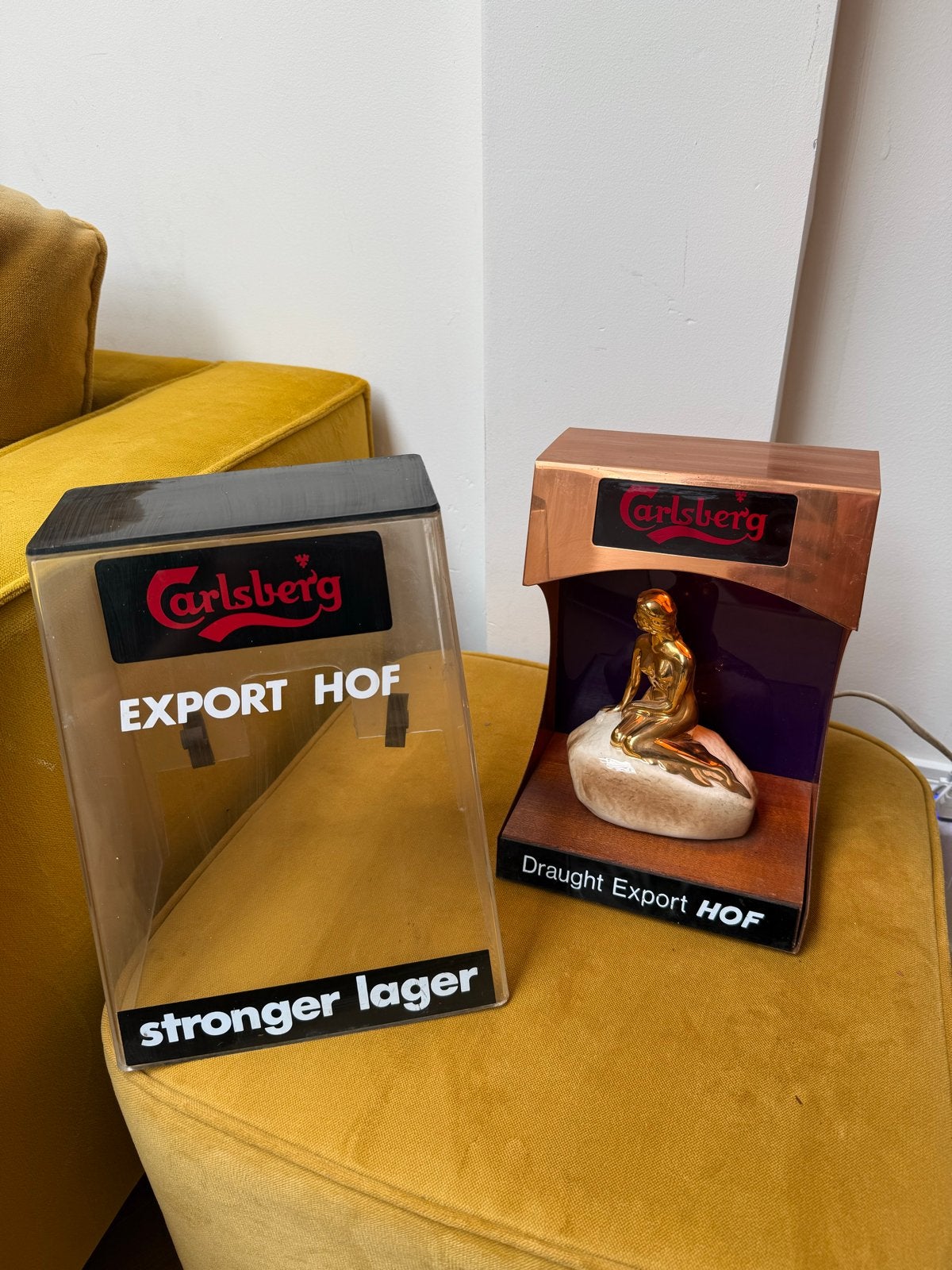 Zeldzame antieke Carlsberg bier reclame lamp uit jaren '70, Ophalen