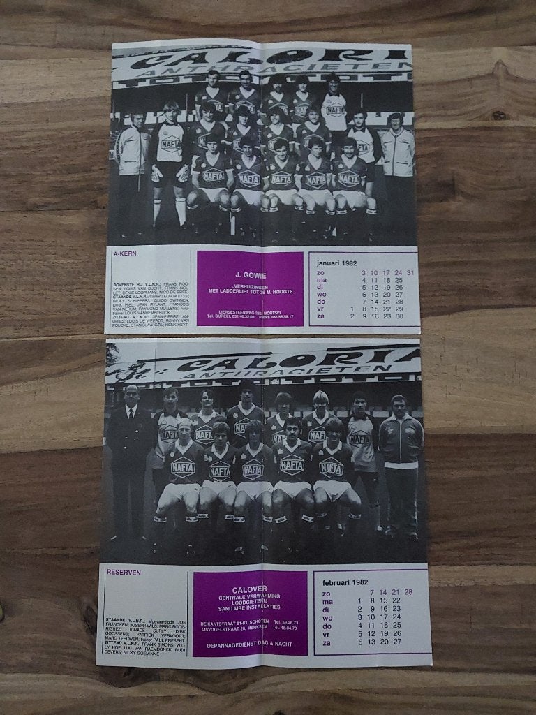 Oude elftalfoto's Beerschot 1982, Ophalen of Verzenden, Nieuw, Buitenlandse clubs, Overige typen