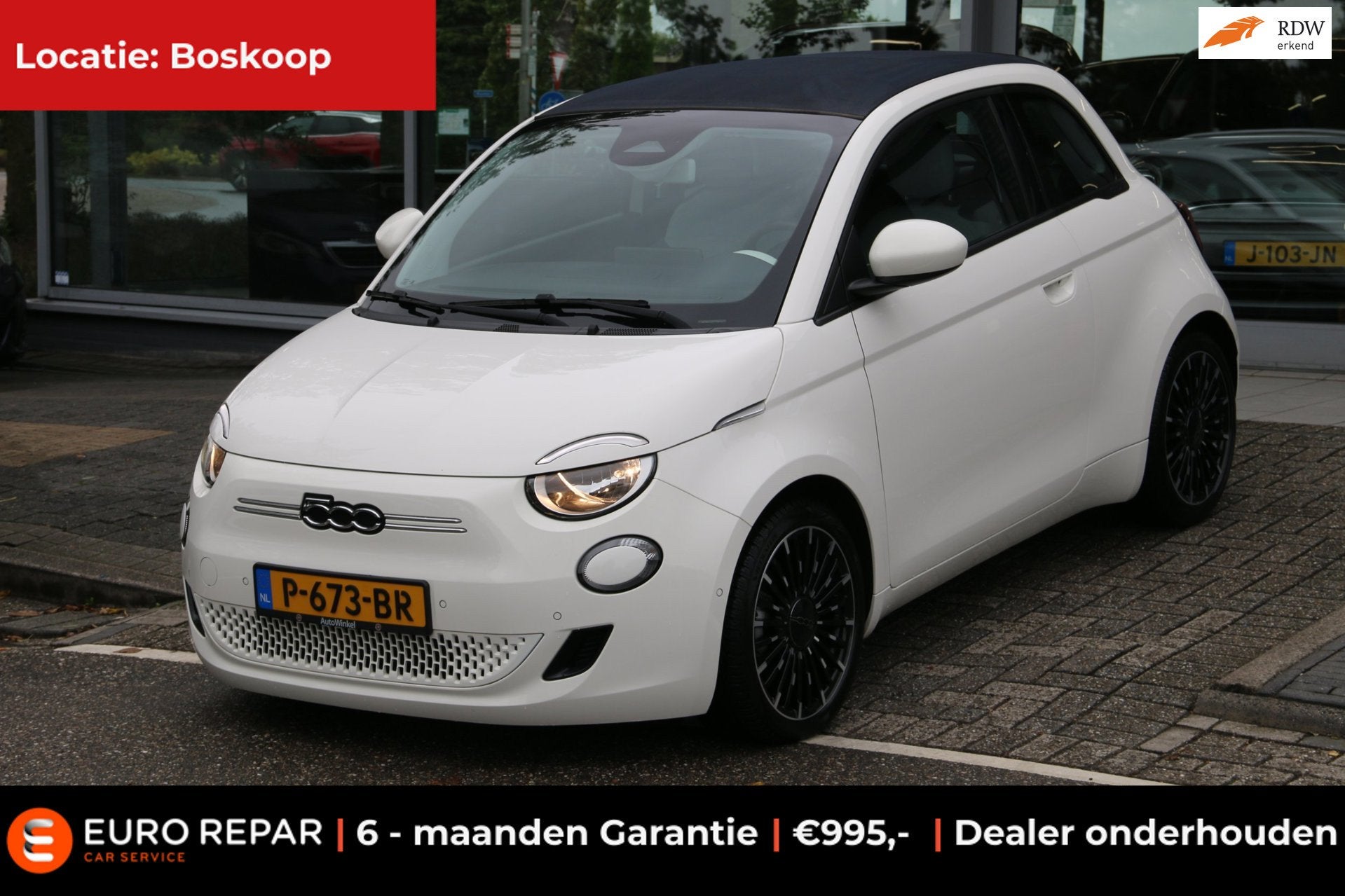 Fiat 500 C Icon 42 kWh NL-AUTO NAP!, Dealer onderhouden, 118 pk, Cabriolet, 4 stoelen