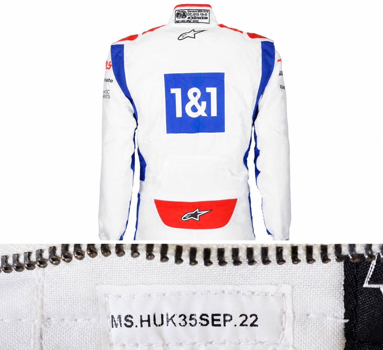 Mick Schumacher Haas F1 Racepak 2022 - Gedragen, Wit, Overige typen, Overige maten, Ophalen of Verzenden
