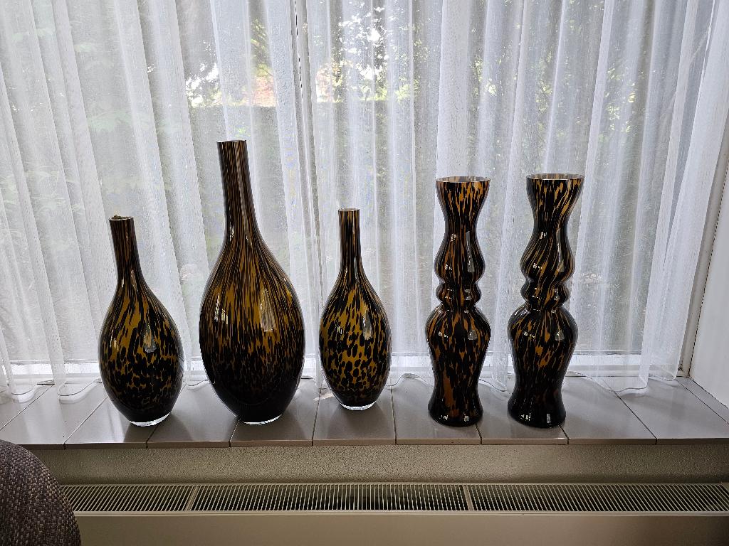 Vazen glas, Ophalen, Overige kleuren, 50 tot 75 cm, Glas