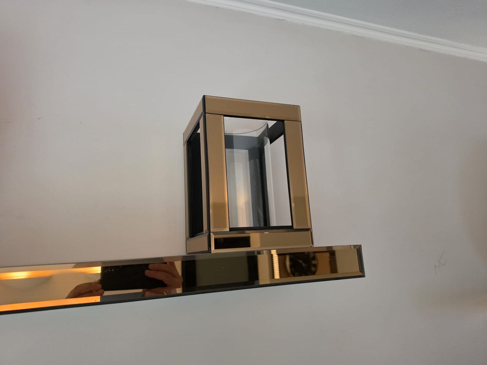Windlicht rosegoud Eric Kuster Style, Ophalen, Minder dan 50 cm, Rond, Zo goed als nieuw